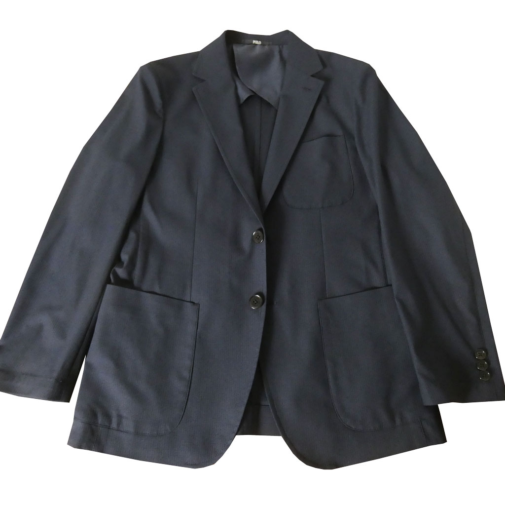 楽天TRADHOUSEFUKIYAポロ・ビーシーエス（POLO BCS） 春夏秋 メンズ アンコンジャケット 二つボタン ネイビー 0688 S M L