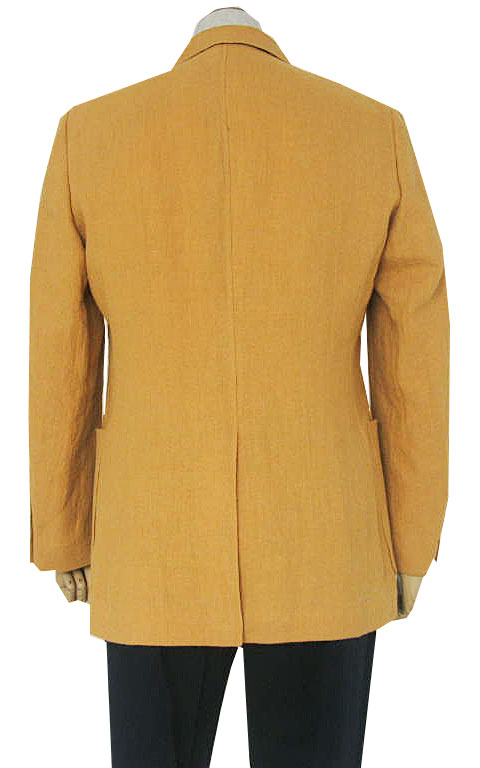 21公式店舗 春夏 ジャケット シワ加工 オレンジ系 3つボタン 麻100 メンズ ブレザー Oxford Classic Premiumline 3642 A8 希少 大人気 Robisz To