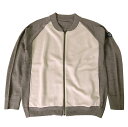 ジーステージ(G-stage) キャッシュウール&エコスエード コンビジップアップブルゾン ニット ブラウン 0607 46(M) 50(XL)(4)