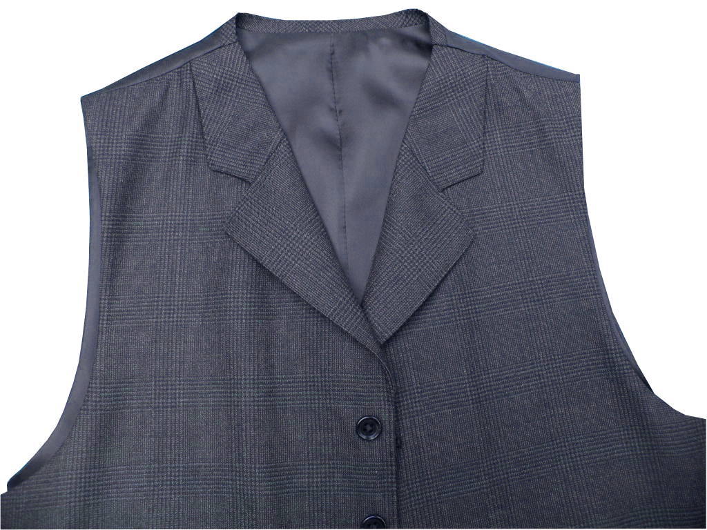 オッドベスト メンズ 秋冬 ウール100％ 紺グレンチェック 9388 AB3