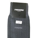 renoma・PARIS レノマパリス ソックス 靴下 紺系　R01　25～27cm