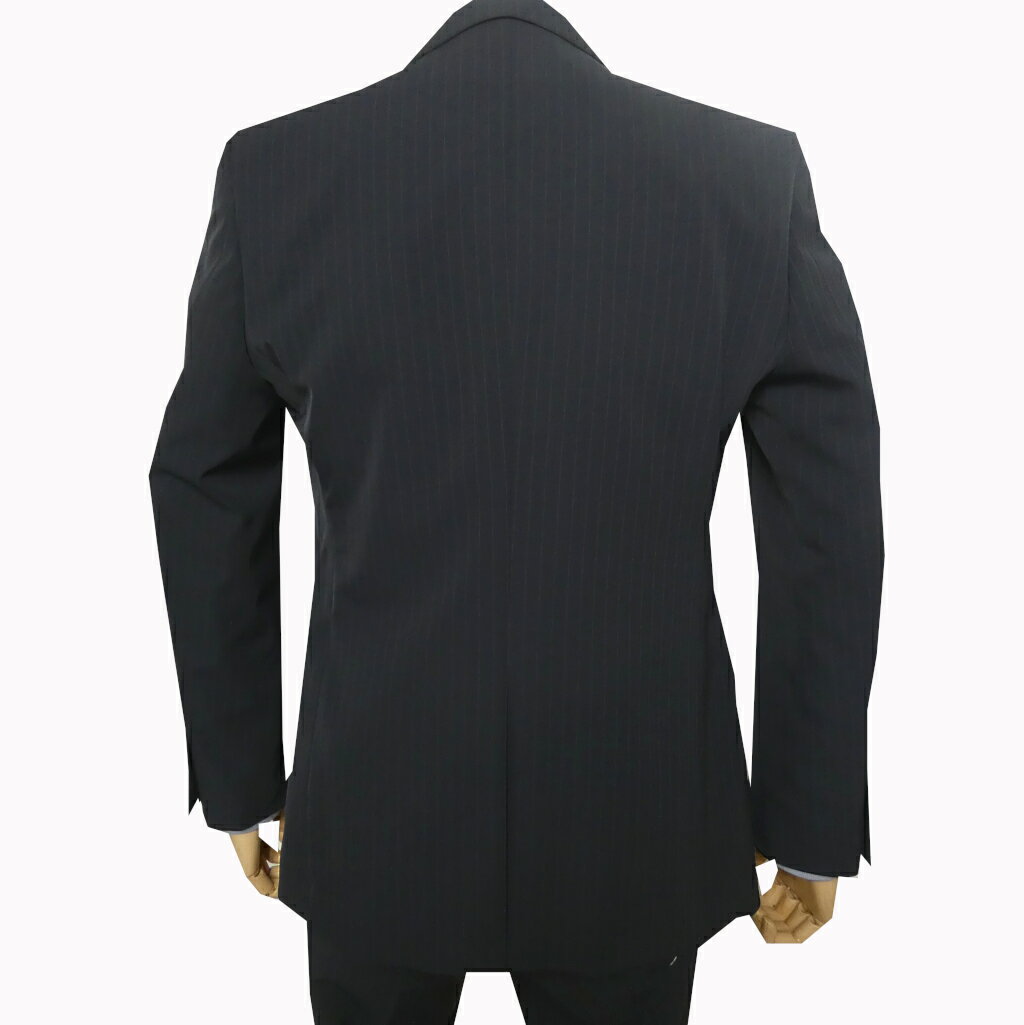 スーツ メンズ 春夏秋 シングルスーツ 2つボタンビジネススーツ 濃紺 ストライプ ネイビー 0111 A5 A6