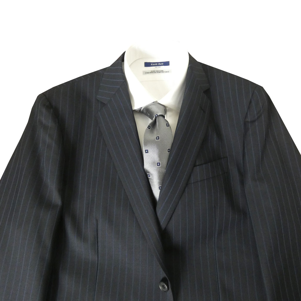 【お取り寄せ商品】スーツ メンズ 秋冬春物 レグマン（LEGMAN）2つボタン シングル ネイビー ストライプ 紺 0388 　AB4 AB5 AB6 AB7 BB4 BB5 BB6 BB7