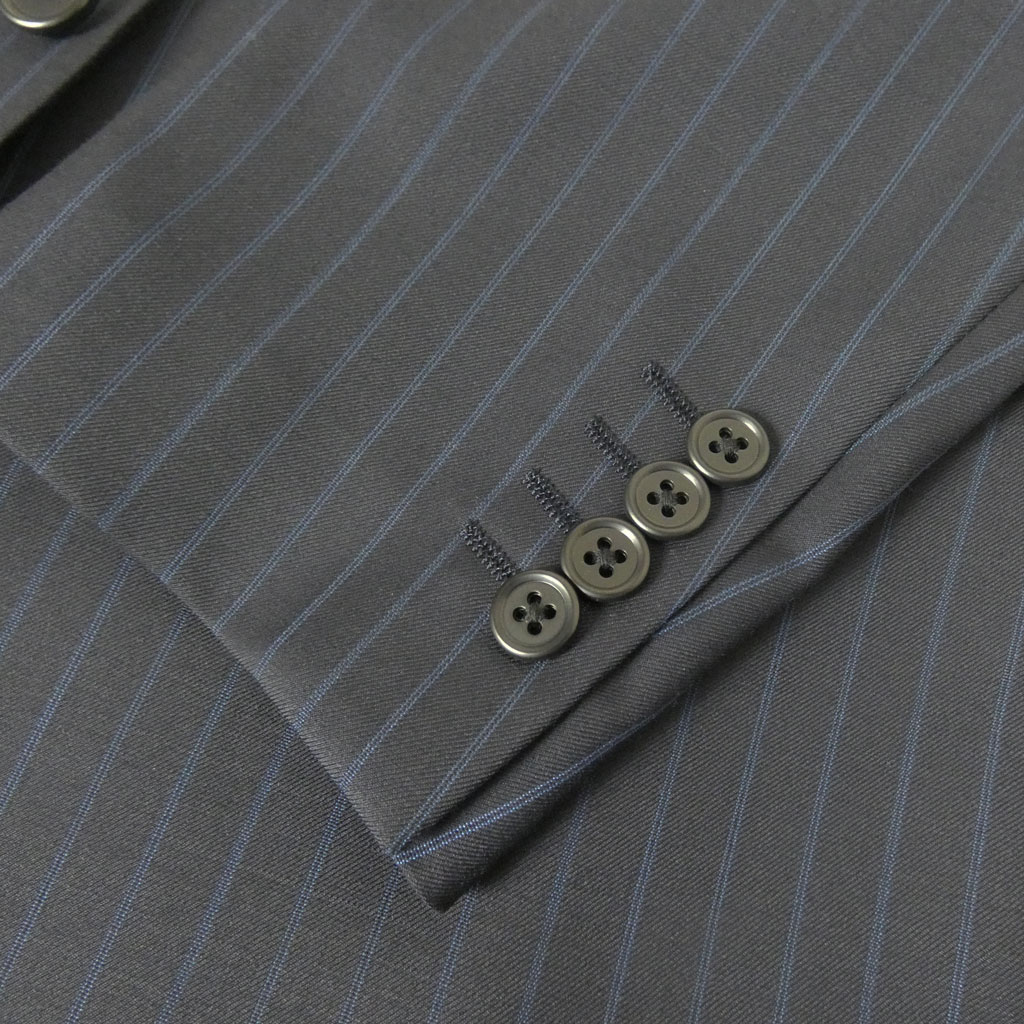 【お取り寄せ商品】スーツ メンズ 秋冬春物 レグマン（LEGMAN）2つボタン シングル ネイビー ストライプ 紺 0388 　AB4 AB5 AB6 AB7 BB4 BB5 BB6 BB7