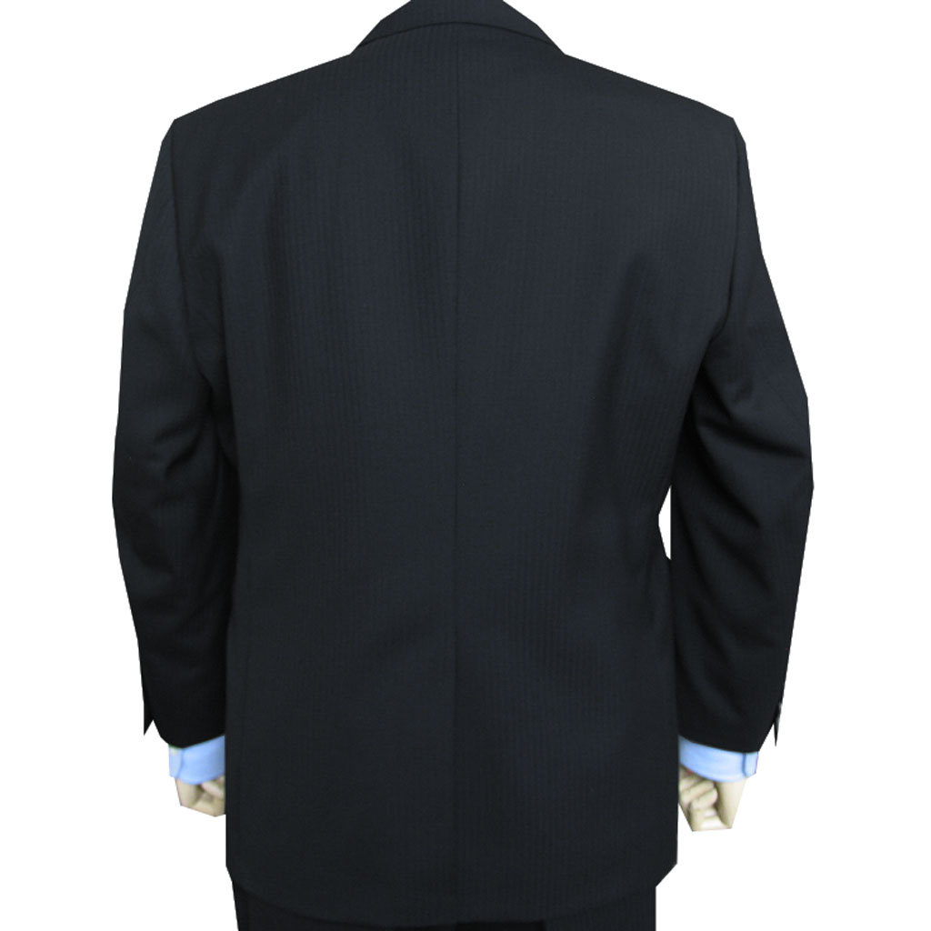 スーツ メンズ 秋冬春 シングルスーツ 2つボタン ダディコスタ(Dady Costa) ビジネススーツ ブラック シャドーストライプ 黒 0603 BB8サイズ