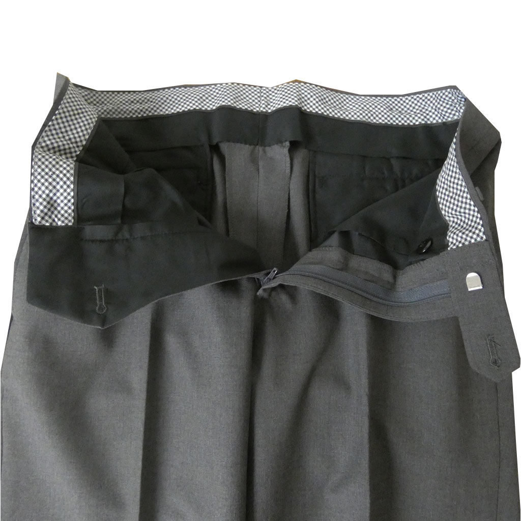 スラックス メンズ 春夏 ノータック パンツ ハイバセロン (HAI-VASERON) ミディアムグレー 0123 82cm