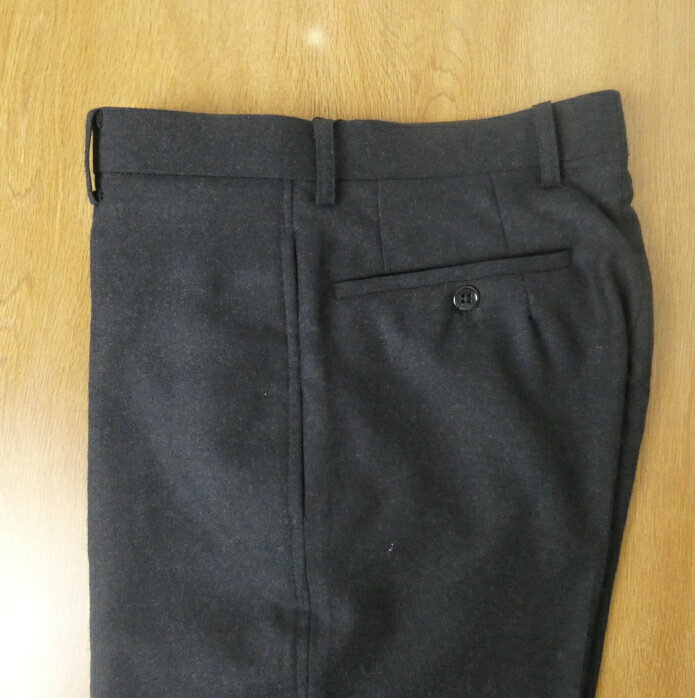 スラックス メンズ 秋冬 ノータック パンツ ストレッチ ウール混 ハイバセロン(HAI-VASERON) ネイビー 紺 9013 73cm 76cm 79cm