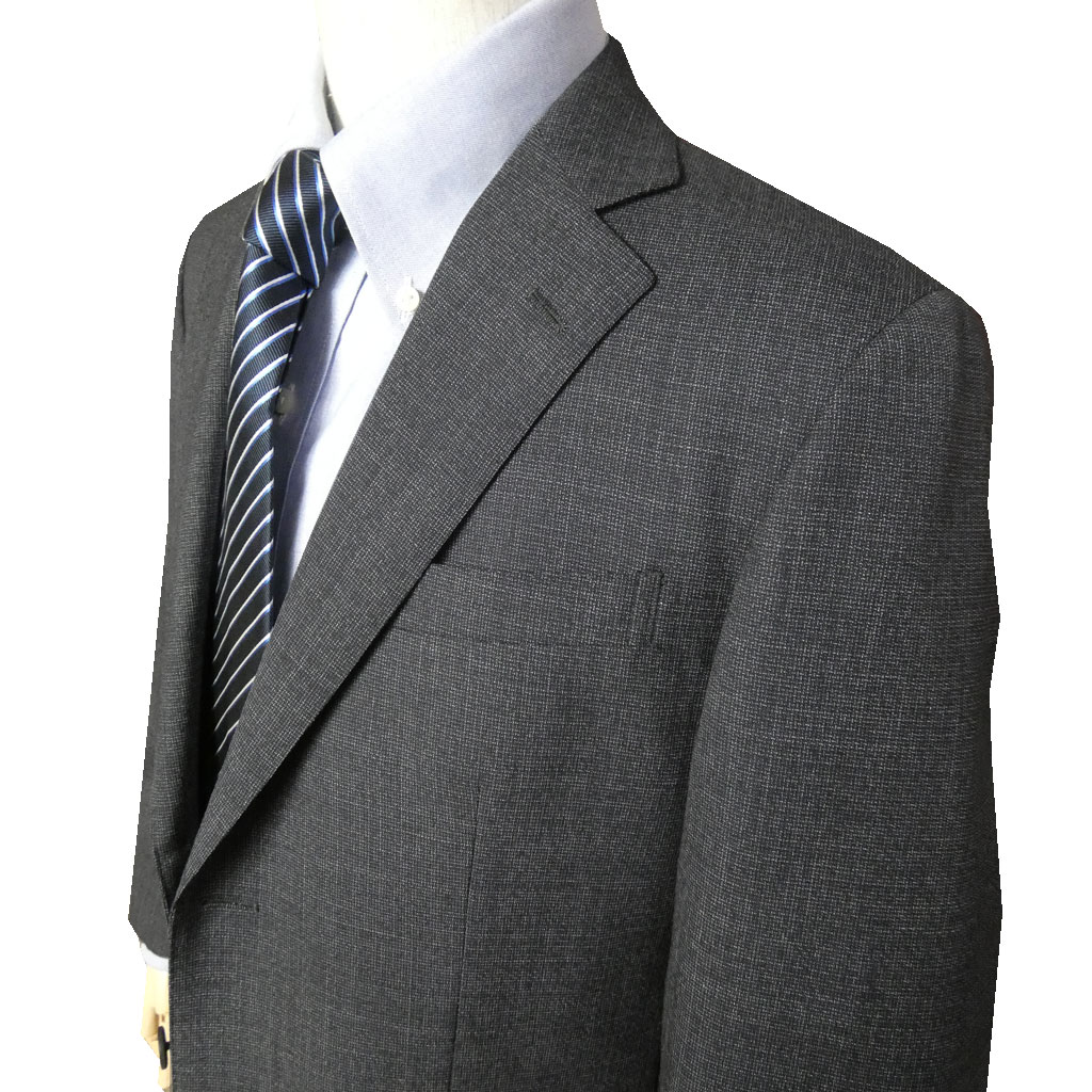 ジェイプレス (J.PRESS) スーツ メンズ 春夏秋 シングルスーツ 2つボタン ビジネススーツ CUBA BEACH チャコールグレー 0216 AB4