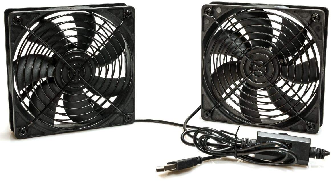 冷却ファン 小型 静音 PCファン ノートパソコン スマホ USB 扇風機 冷却 USB充電 コンパクト 軽量 パソコン HD ワイヤレスルーター オーディオ TVゲーム機のサムネイル