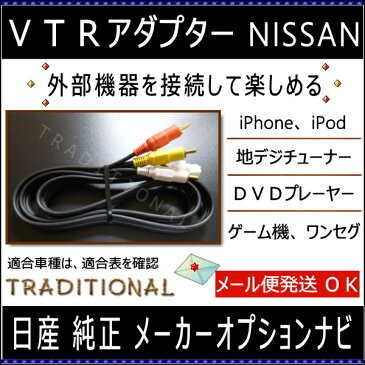 ニッサン VTRアダプター N-02 B30 ラフェスタ C11ティーダ デュアリス エルグランド 外部入力 日産