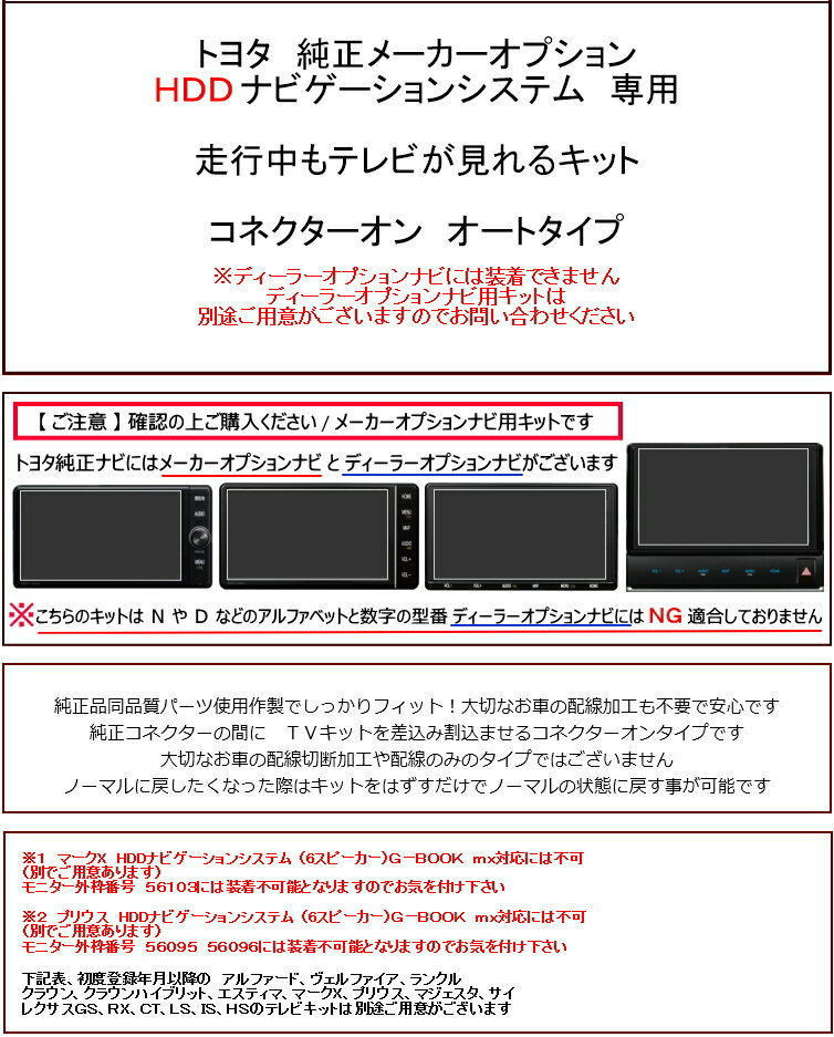 走行中 テレビ見れる！ エスティマ 100117 テレビキャンセラー TVキット H21. 1〜H25. 4 ACR50 / ACR55 トヨタ テレビキット 3