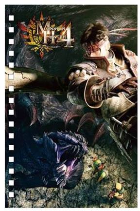 【6534】【10冊セット】 定価6480円→980円 カプコン モンスターハンター 4 MH4 3Dリングノート×10冊セット CAPCOM アニメ ゲーム フィギュア メモ帳 在庫品