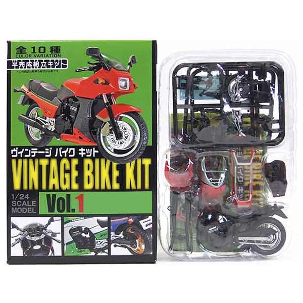 【2】 エフトイズ 1/24 ヴィンテージバイクキット Vol.1 GPZ900R ニンジャ 1985年 A2タイプ 単車 族車 ネイキッド ミニチュア ヴィンテージ 半完成品 単品