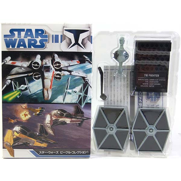 【3】 エフトイズ 1/144 スターウォーズ ビークルコレクション Vol.1 タイ・ファイター STAR WARS SF ミニチュア 映画 BOXフィギュア 半完成品 単品