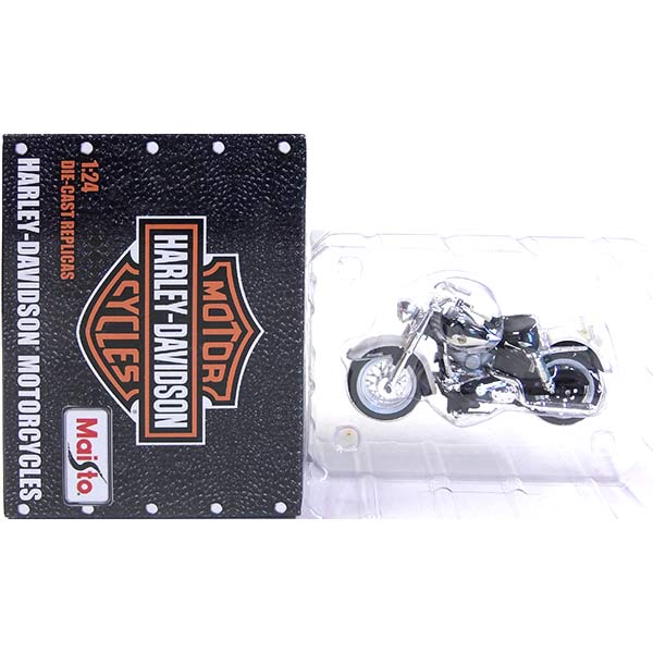 【3】 ザッカPAP 1/24 ハーレーダビットソン モーターサイクル Part.2 1958 FLH デュオグライド ブラッ..
