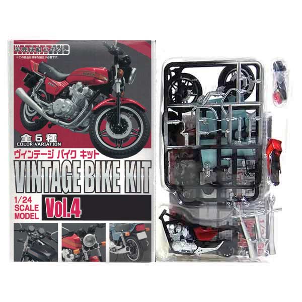 【2】 エフトイズ 1/24 ヴィンテージバイクキット Vol.4 CB750FB (国内仕様) キャンディブルゴーニュレッド 単車 族車 ネイキッド ミニチュア ヴィンテージ 半完成品 単品