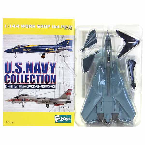 【1B】 エフトイズ 1/144 艦載機コレクション Vol.1 F-14A トムキャット 第154戦闘飛行隊 空母キティホーク搭載 2003年 戦闘機 半完成品 単品