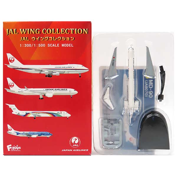 【3】 エフトイズ 1/500 JALウイングコレクション 新パッケージ ボーイング MD-90 鶴丸 ANA JAL 旅客機 航空機 飛行機 ミニチュア 半完成品 食玩 BOXフィギュア 単品