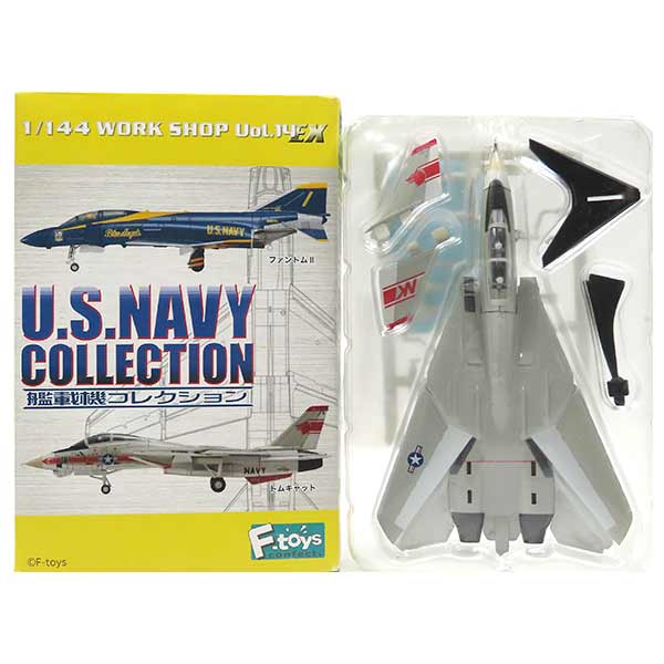 【1A】 エフトイズ 1/144 艦載機コレクション Vol.1 F-14A トムキャット 第1戦闘飛行隊 空母エンタープライズ搭載 1973年 戦闘機 半完成品 ミニチュア 単品
