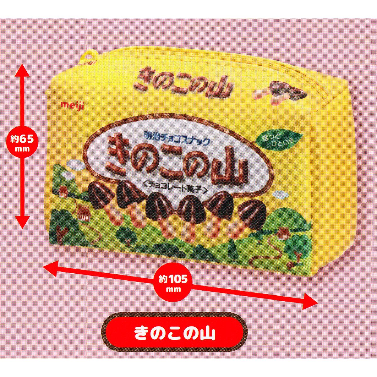 きのこの山 【明治 お菓子のポーチ バンダイ チョコレート菓子 パッケージ デザイン グッズ 小物入れ ガチャガチャ ガシャポン】 【即納 在庫品】【ネコポス配送対応可能】【数量限定】【セール品】のサムネイル