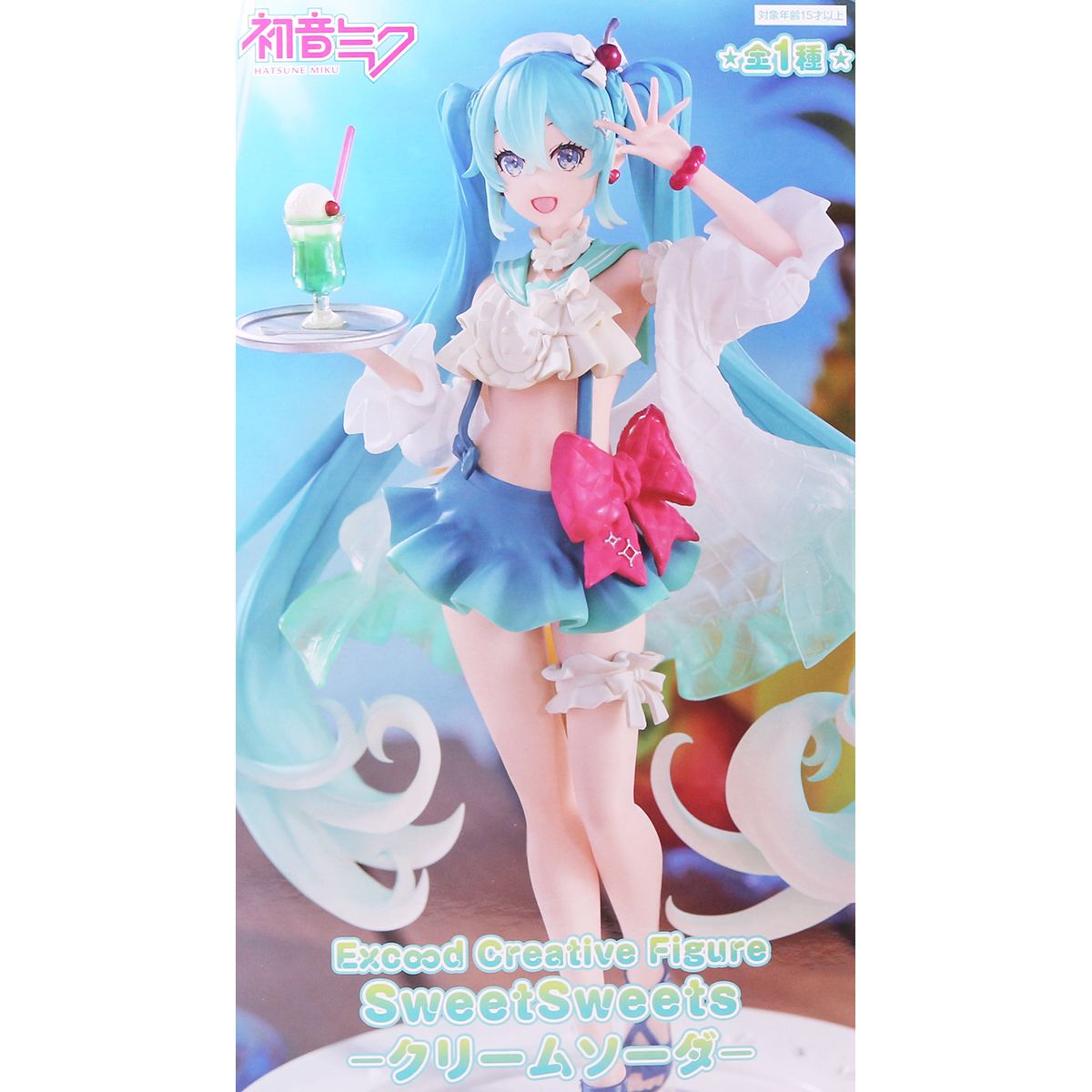 初音ミク Excood Creative Figure SweetSweets クリームソーダ 全1種 フリュー ボーカロイド ボカロ HATSUNE MIKU キャラクター グッズ フィギュア プライズ【即納 在庫品】【数量限定】