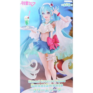 初音ミク Excood Creative Figure SweetSweets クリームソーダ 全1種 フリュー ボーカロイド ボカロ HATSUNE MIKU キャラクター グッズ フィギュア プライズ【即納 在庫品】【数量限定】