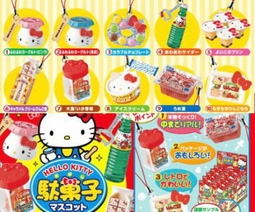 ハローキティ 駄菓子マスコット HELLO KITTY グッズ おもちゃ 食玩 リーメント（全10種フルコンプセット）【即納】 4521121150659