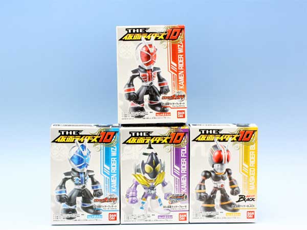 THE仮面ライダーズ10 ウィザード フォーゼ BLACK フィギュア 変身 食玩 バンダイ (全4種フルコンプセット【即納】