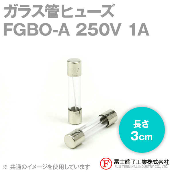 当日発送・メール便OK 富士端子 FGBO-A 1A 1個 ガラス管ヒューズ 長さ: 3cm NN