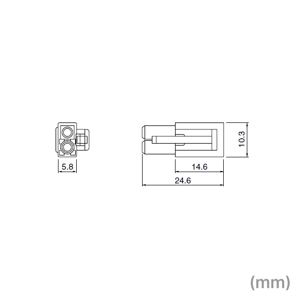 日本圧着端子製造(JST) ELP-02V 1個 プラグハウジング 2極 NN
