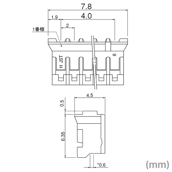 日本圧着端子製造(JST) PHR-3 1個 ハウジング 3極 NN