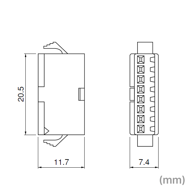 日本圧着端子製造(JST) SMP-08V-NC 1個 プラグハウジング 8極 NN