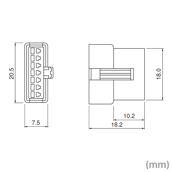 日本圧着端子製造(JST) SMR-07V-N 1個 リセプタクルハウジング 7極 NN