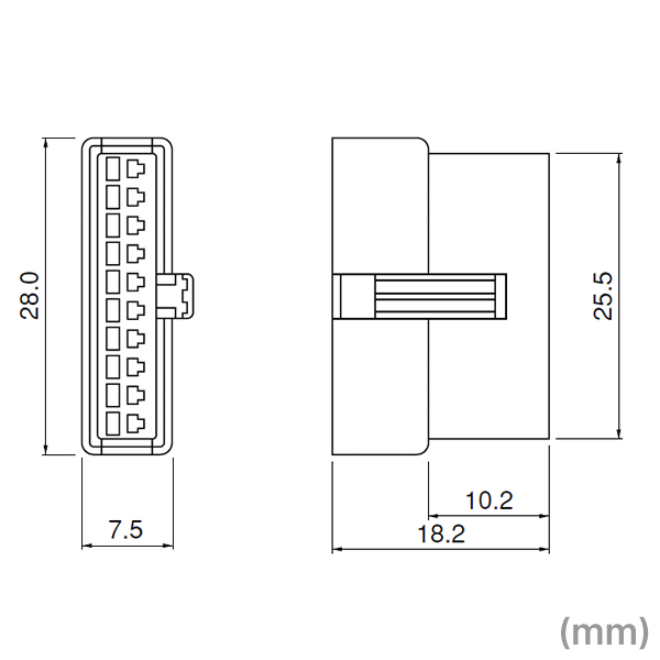日本圧着端子製造(JST) SMR-10V-B 1個 リセプタクルハウジング 10極 NN