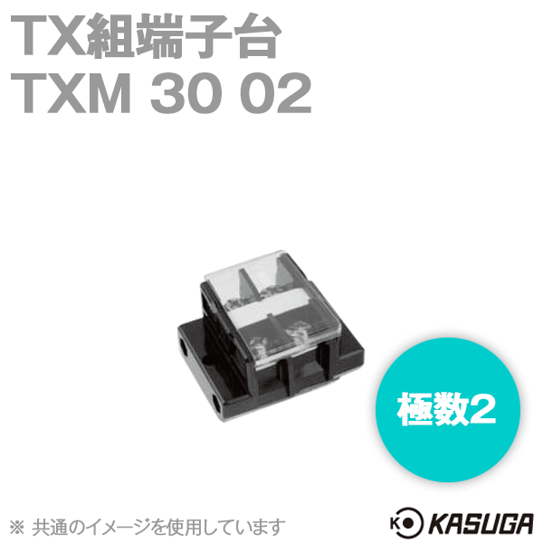 パトライト(旧春日電機) TXM30 02 TX組端子台 標準形 セルフアップ カバー・記名シール付 8mm2 50A 極..