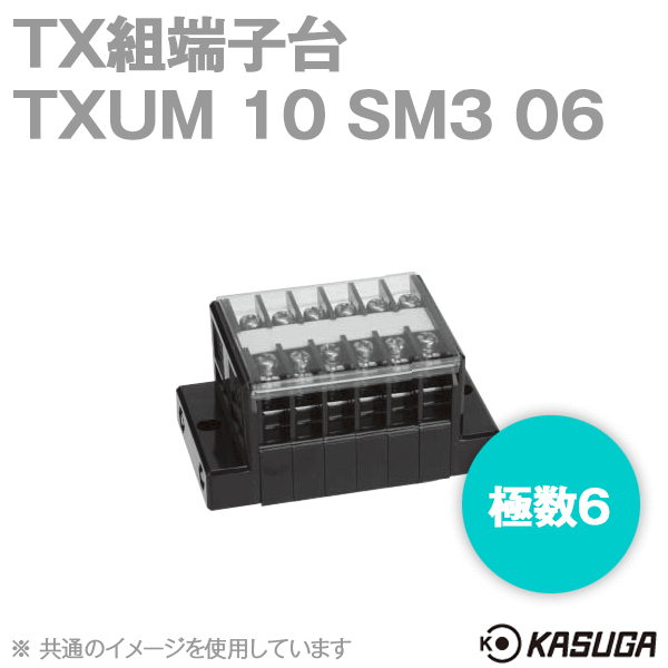 パトライト(旧春日電機) TXUM10 SM3 06 TX組端子台 ジャンプアップ カバー 記名シール付 2mm2 20A 極数6 SN