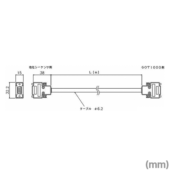 三菱電機 GT09-C30R21102-9S RS-232接続ケーブル GOTシリーズ-キーエンス製シーケンサ ケーブル長:3m NN