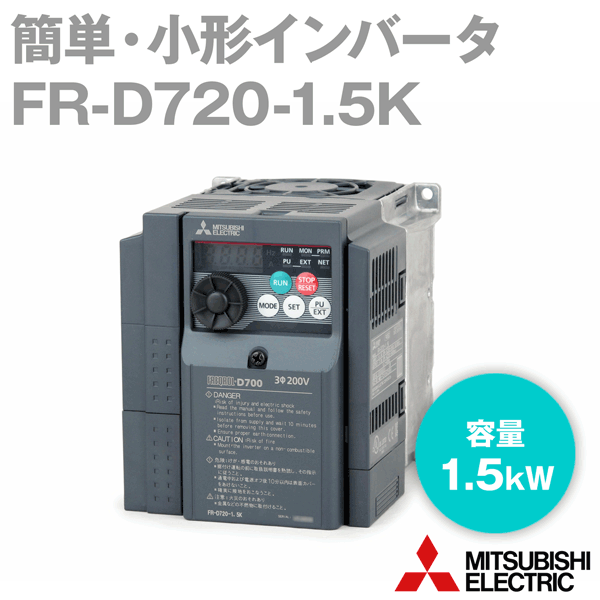 ɩŵ FR-D720-1.5K ñС 200V饹 Ŭѥ⡼:1.5kW :2.8kVA ή:7.0A NN