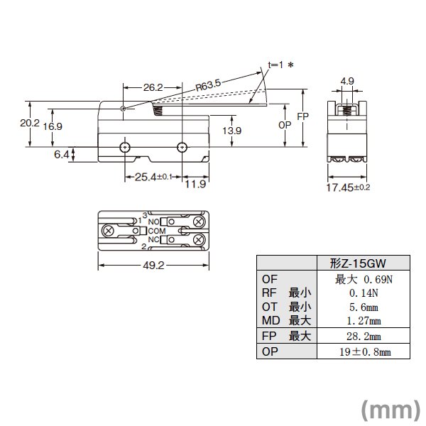 オムロン(OMRON) Z-15GW マイクロ...の紹介画像3