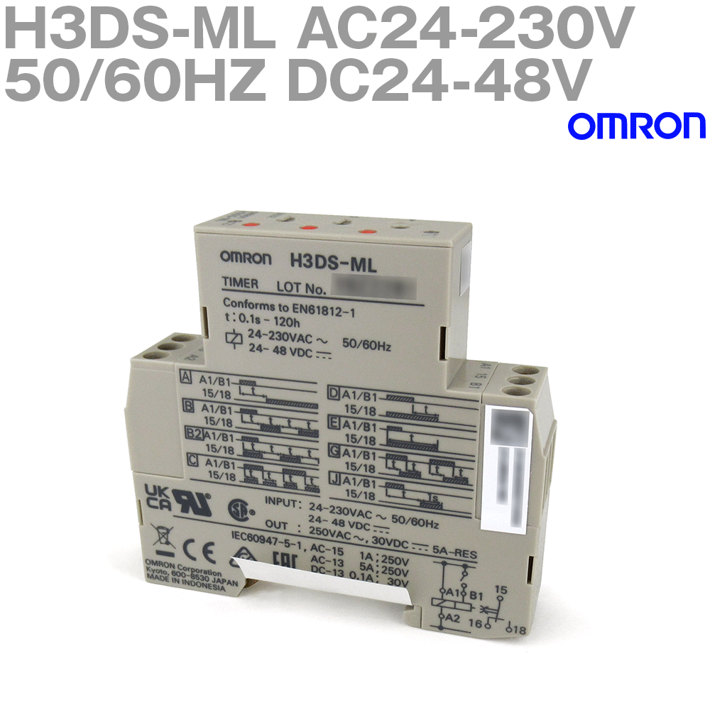 �������(OMRON) H3DS-ML AC24-230V 50/60HZ DC24-48V ����åɥ��ơ��ȡ������� �ޥ�������� DIN�졼����� ��������1c ��졼1c���� 6ü�� NN