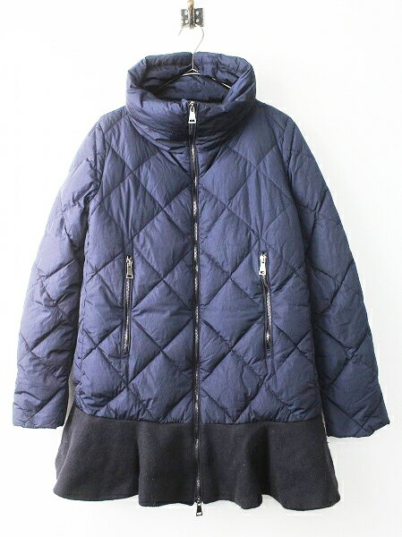 【期間限定10%OFF！】【サマーセール10%OFF！】国内正規品 MONCLER モンクレール VOUGLANS 裾フリル ダウンコート 1///+ネイビー アウター 上着 長袖【2400010820953】【中古】