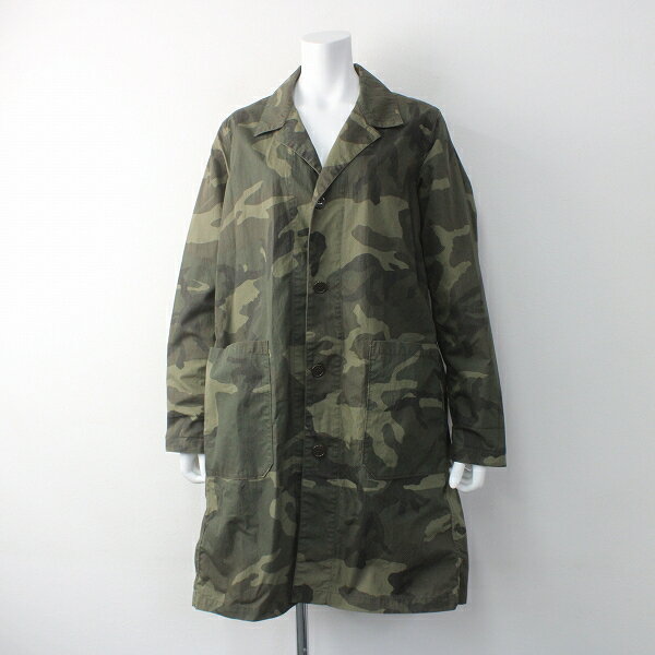 【スプリングセール】定価2.4万 Ordinary Fits オーディナリーフィッツ GAGAGE COAT CAMO 迷彩 ガレージ コート 1/アウター 上着 カーキ【2400011518668】【中古】 高価買取中