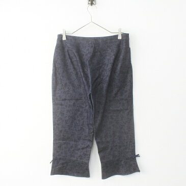 【期間限定70%OFF!】【サマーセール】大きいサイズ MINT BREEZE ミント ブリーズ コットンフラワープリントデニムパンツ 72-96/ブラック インディゴ【2400011728289】【中古】*高価買取中*