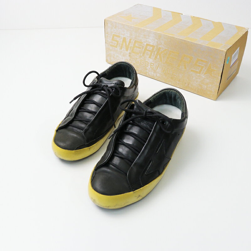 【毎日値下げセール】GOLDEN GOOSE ゴールデングース SUPERSTAR 35/ブラック ローカット スニーカー 22cm【2400012168961】【中古】【2400012168961】