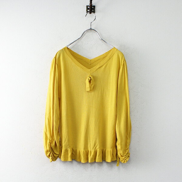 【期間限定価格】【毎日値下げセール】TOCCA トッカ BREEZE ニット M/イエロー 袖たくし上げ リボン【2400012778801】