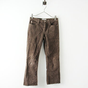 【期間限定20%OFF！】Healthy denim ヘルシーデニム 裾カットオフ ストレッチコーデュロイパンツ 23/ブラウン系 ボトムス 秋冬【2400012839793】【中古】