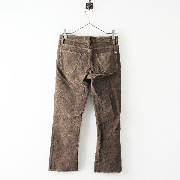 【期間限定20%OFF！】Healthy denim ヘルシーデニム 裾カットオフ ストレッチコーデュロイパンツ 23/ブラウン系 ボトムス 秋冬【2400012839793】【中古】