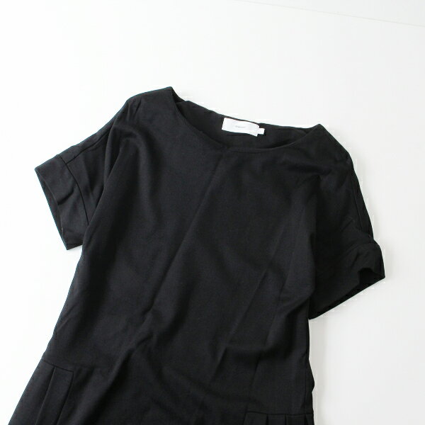 【スプリングセール】Graphpaper グラフペーパー ビスコースレーヨンウエストギャザーワンピース S/S Jersey Dress 00/ブラック ドレス【2400013323437】【中古】