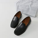 美品 マーガレットハウエル MARGARET HOWELL BLUNT TOE LOAFER レザーローファー シューズ 36/ブラック 黒 スリッポン