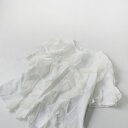 ソーノ SONO フリル カットソー ブラウス /ホワイト トップス プルオーバー 半袖 Tシャツ クルーネック 